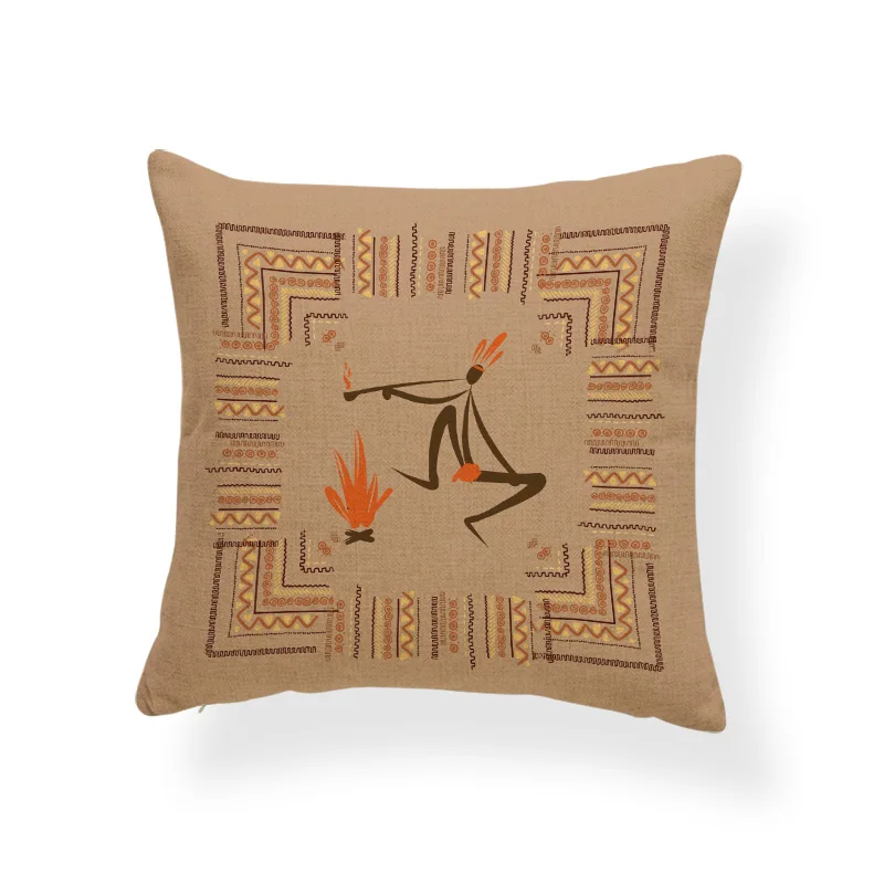 Africa Painting Throw Pillows Art Print African Exotic Decoration Style Sofa Pillowcase Polyester Blend Decorative Cushion Cover