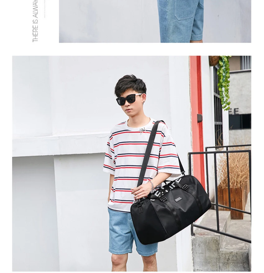 Large Waterproof Nylon Handbags Outdoor Sport Bags Men Travel Sports Gym Training Bag Crossbody Shoulder Bag