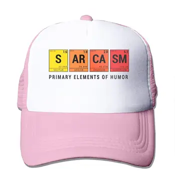 

Primary Elements of Humor Mesh Baseball Caps Unisex Trucker Style Hat Pink