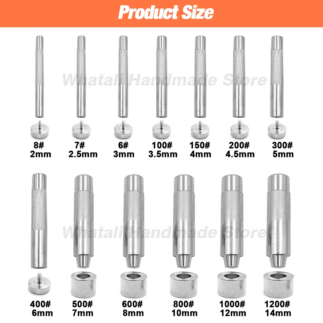 Mix 5 Colors Metal Eyelet Grommets Eyelet Punch Die Tool Set For DIY Leathercraft Clothing Accessories Shoes Belt Bag 50set