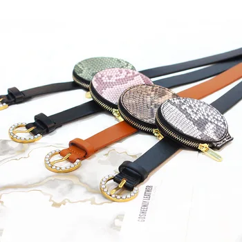 

Korean Fashion Pearl Needle Buckle SNAKE BELT Women's Pants Skirt Waist Bag Decoration Women's Belt Waist Bag Women Nerka Damska