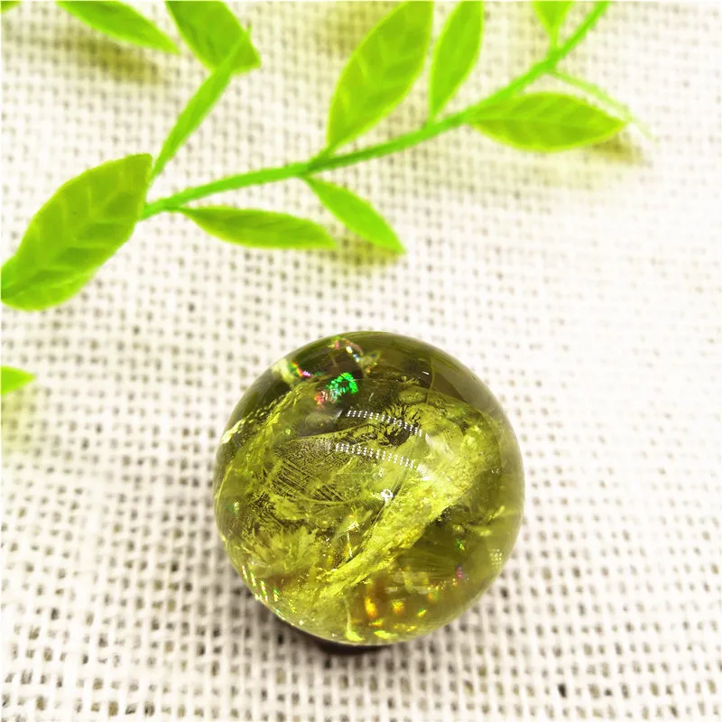 Натуральные камни прозрачный цитрин шар желтый кварц кристалл сфера шар чакра Целебный Камень «reiki» изделия ремесла