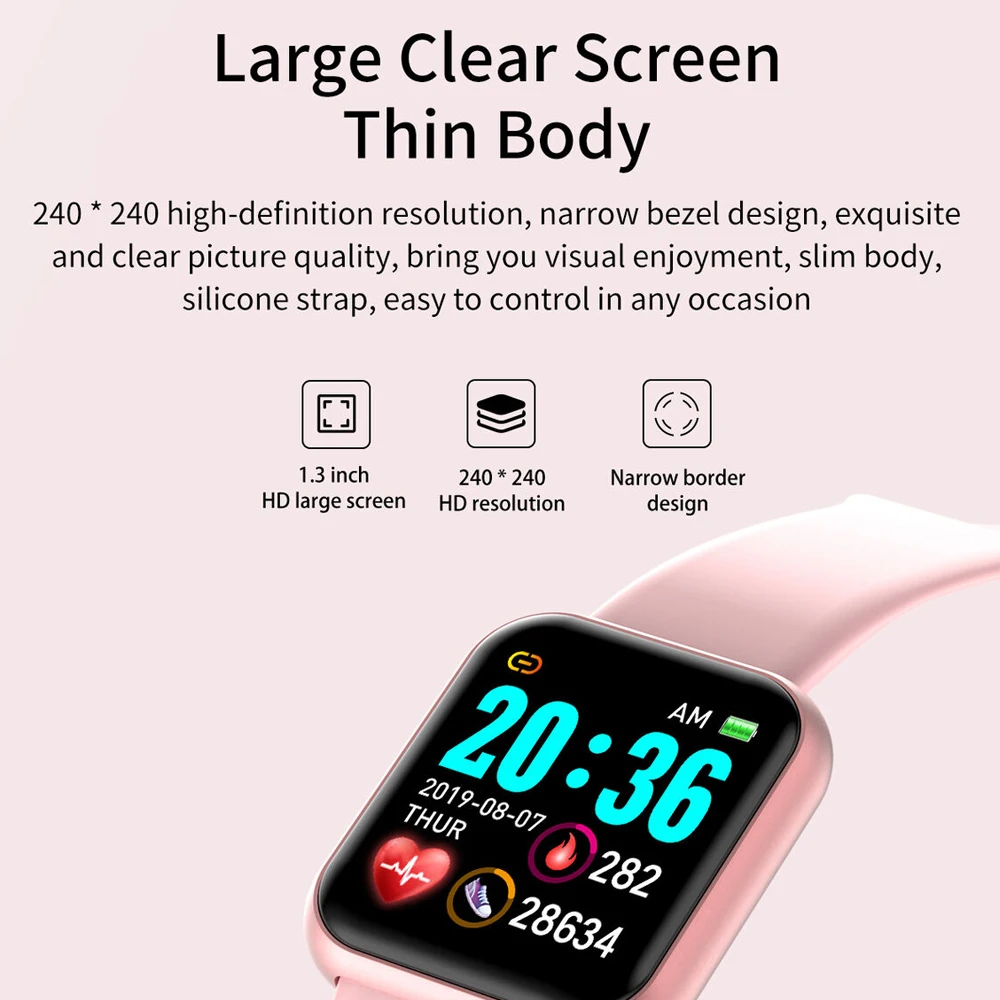 2020 D20 Pro Смар тчасы для мужчин и женщин умные часы измерения артериального