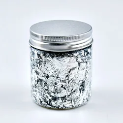 Luxurious Gold Foil Wax for Handmade Scented Candle Crafting and Mousse Decoration (Silver 3g - bottle)
