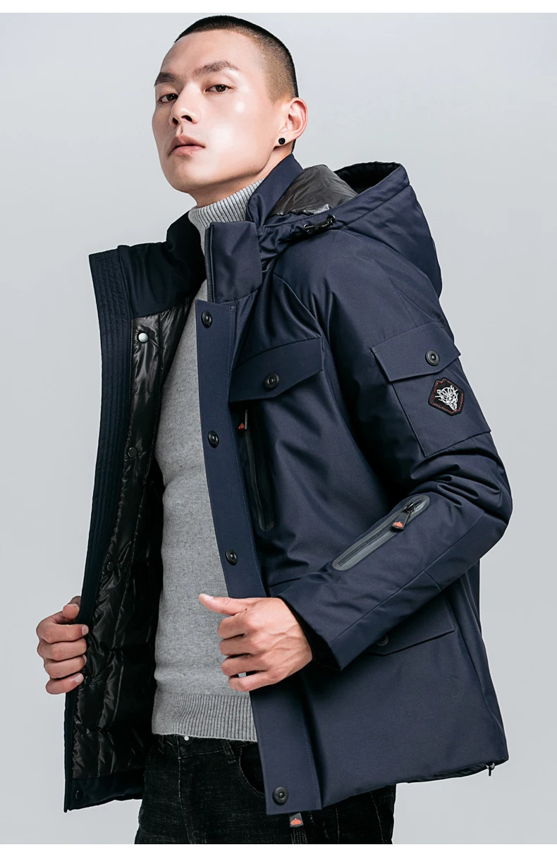 Xiu Luo новая брендовая мужская зимняя куртка пальто Модные Качественные хлопковые стеганые защищающие от ветра толстые теплые мужские парки с капюшоном Masculinity