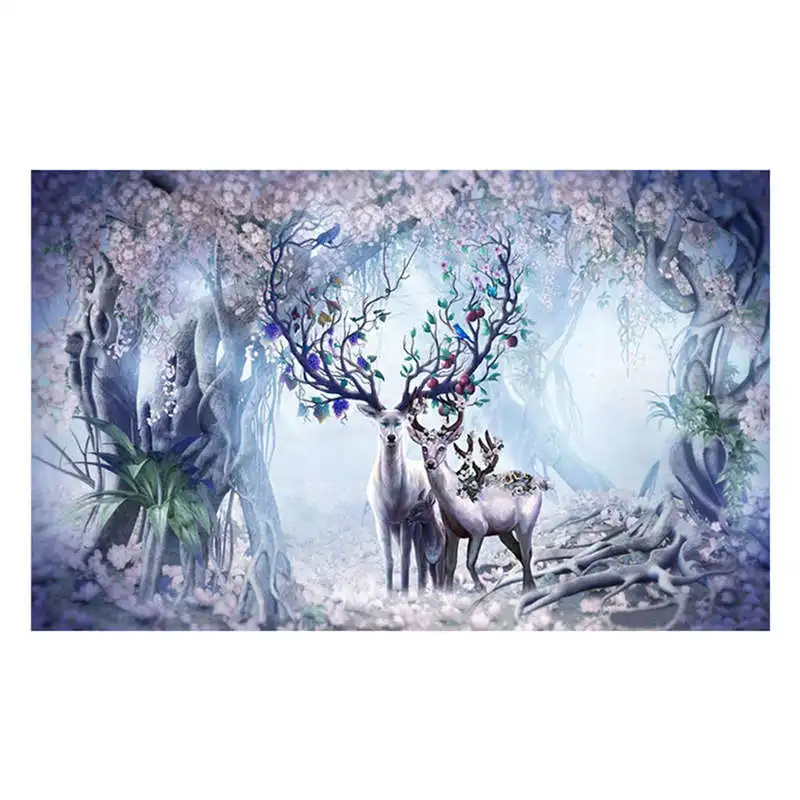 Diy 5D Diamond Painting Rhinestone Embroidery Paintings Pictures Arts Craft For Home Wall Decor-- Elk House | Дом и сад