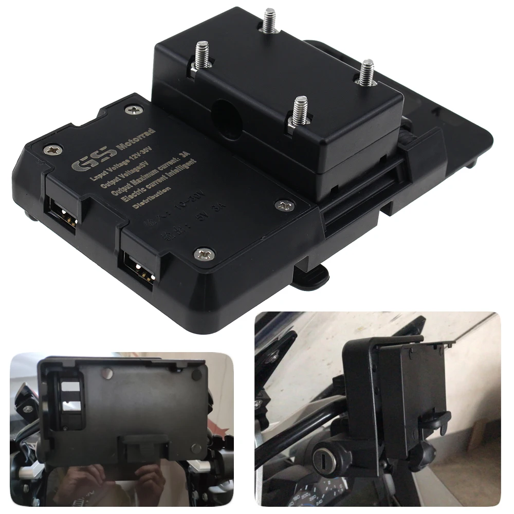 

Motorcycle USB Charger Mobile Phone Holder Stand Bracket for BMW R1200GS LC&Adventure 2014 2015 2016 2017 for S1000XR R1200RS