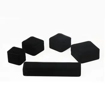 

Black Velvet Ring Watch Necklace Bracelet Bangle Pendants Jewelry Case Gift Box for Valentine Christmas Drop shipping New