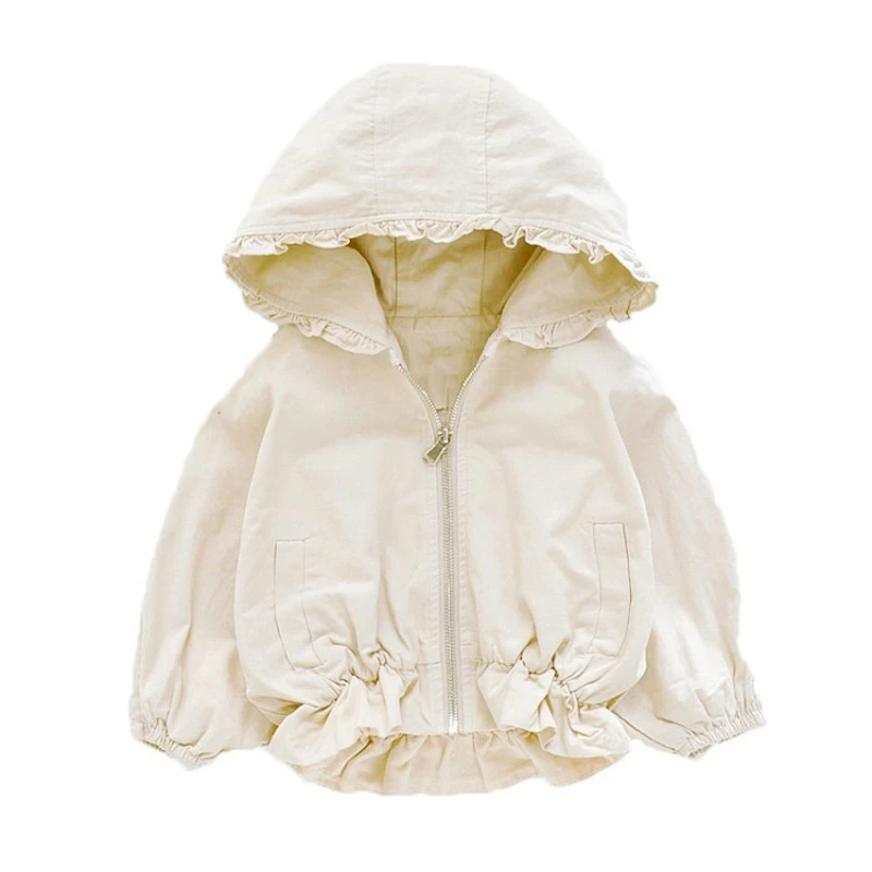 

Hooded Jackets baby Girls New Street Wear Bat Sleeve Loose Autumn spring Jackets Cotton Outwear clothing