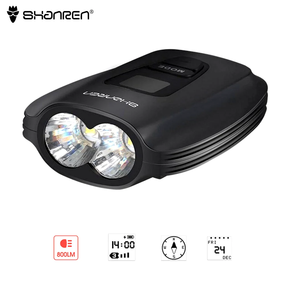 

SHANREN ROVER II Bicycle Headlight USB Rechargeable 800LM Super Bright Bike Light OLED Bike Front Light