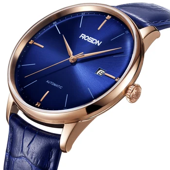 

ROSDN Luxury Brand Men's Watches Japan MIYOTA Automatic Mechanical Watch Man Sapphire 50M Waterproof Genuine Leather Clock R2602