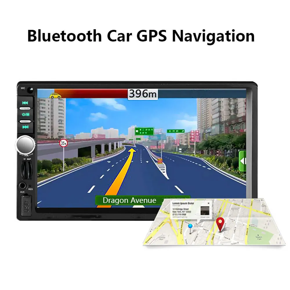

Vehemo Car MP5 Player Audio 7" DC12V 2Din Bluetooth Accessories Stereos