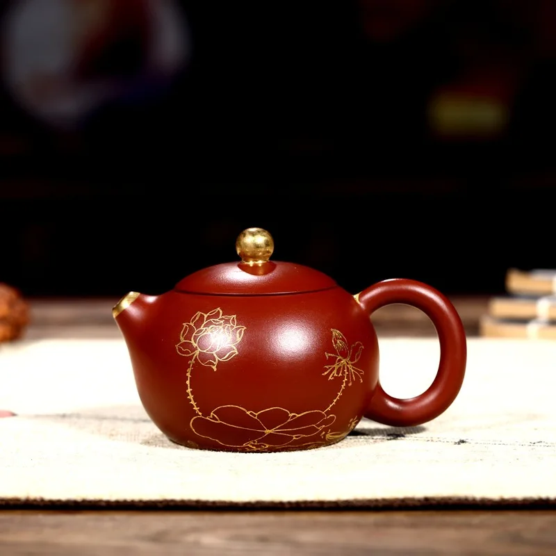 

Yixing recommended vivi all hand undressed ore dahongpao fuels the xi shi paint pot of household kung fu tea set