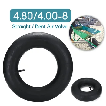 

4.80/4.00-8 Trolley Pneumatic Wheel Inner Tube Rubber Bent/Straight Mouth Wheel Inner Tube for 2.50 x 8 inches Trolley Tires