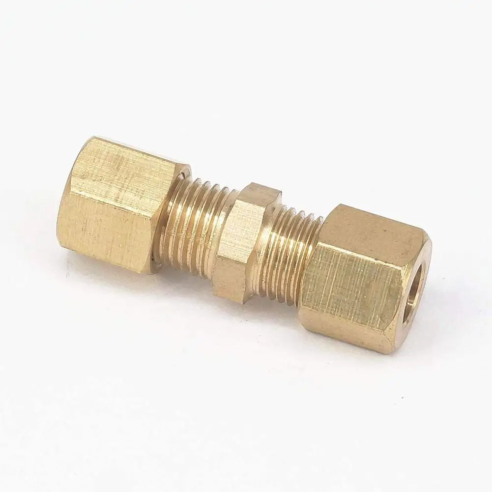 3/16" OD Brass Compression Fitting Straight Union Connector Automobile brake hose fittings 3/16" nozzle