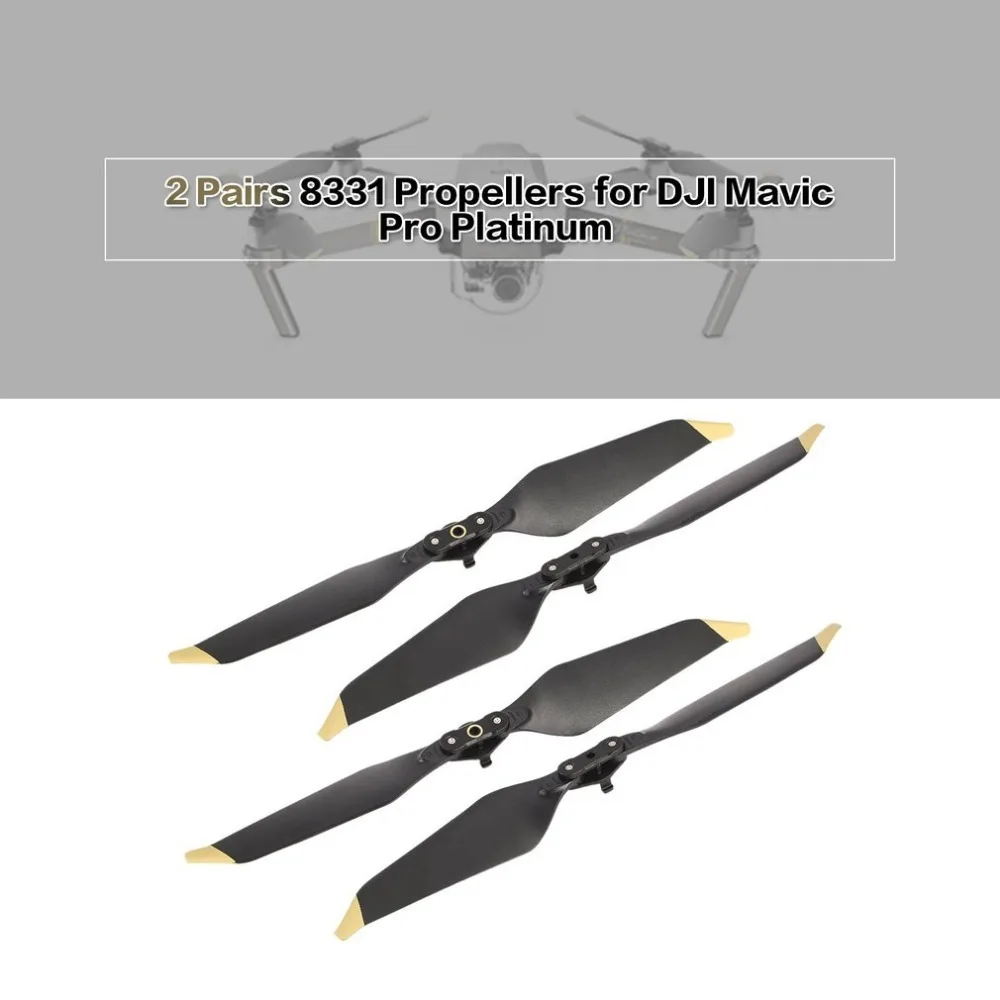 2 пары 8331 малошумный быстросъемные детали-лопасти Пропеллер для DJI Mavic Pro Платиновый Дрон аксессуары для радиоуправления части