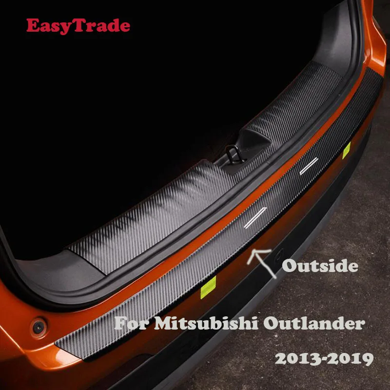 Защитная Накладка на порог для задней двери автомобиля, защита от потертостей, задняя дверь, наклейка для порога для Mitsubishi Outlander 2013-, аксессуары