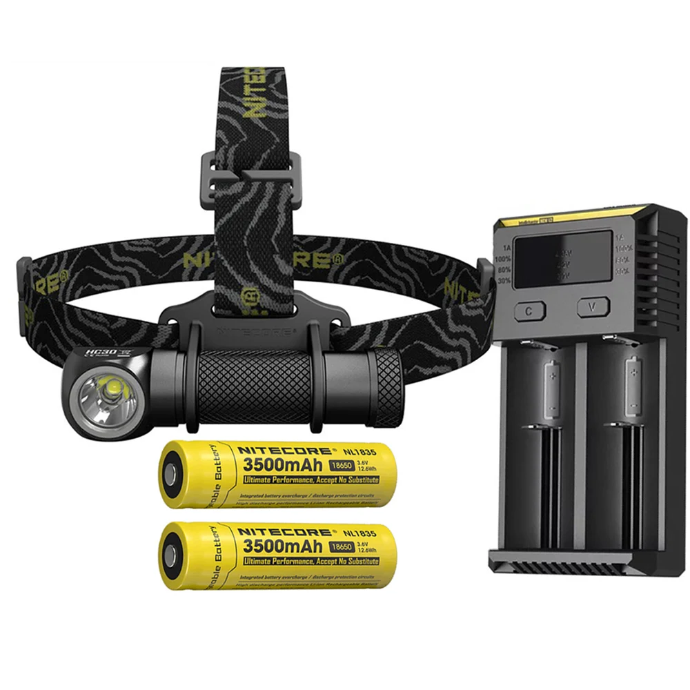 NITECORE HC30 HC30W головной светильник CREE XM-L2 U2 светодиодный Макс 1000ЛМ головной светильник дальность луча 162 М головной светильник наружный налобный фонарь - Испускаемый цвет: HC30 NL1835 x2 I2