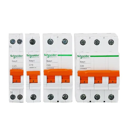 Schneider Circuit автоматический воздушный выключатель EASY9 C20 1P + N C40 2P 3P C25 4P 6A 10A 16A 20A 25A 32A 40A