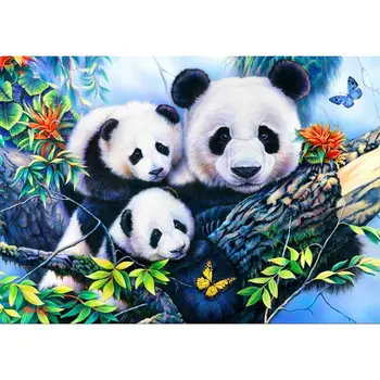 

Panda /Lovely Dogs 5D Full Drill Diamond Painting Embroidery Cross Stitch Kits DIY Rhinestone Crystal Home Decoration Craft