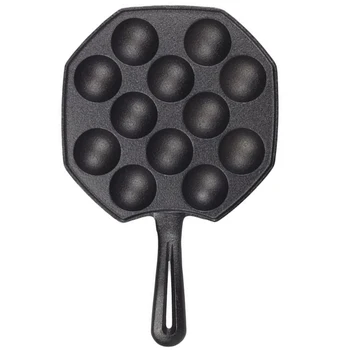 

12 Cavities Takoyaki Pan Takoyaki Maker Octopus Small Balls Baking Pan Home Cooking Tools Kitchenware Supplies