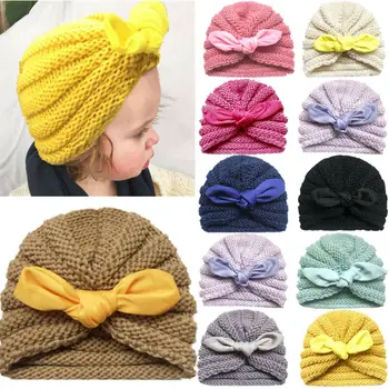 

Baby Infant Hat Turban Cap Winter Warm Newborn Head Wrap Beanie Knot Headband