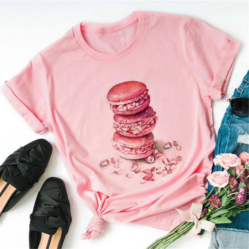 ZOGANKIN New Ice Cream Cute Cartoon Women Pink T shirt Harajuku Kawaii Spring Summer Tshirt Casual Tumblr Outfit Fashion Tops chrome hearts t shirt Tees