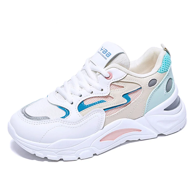 2021 Women's Fashion Platform Sports Shoes Women's Shoes Casual Shoes Chunky White Vulcanized Sports Shoes Shopping Basket Femme