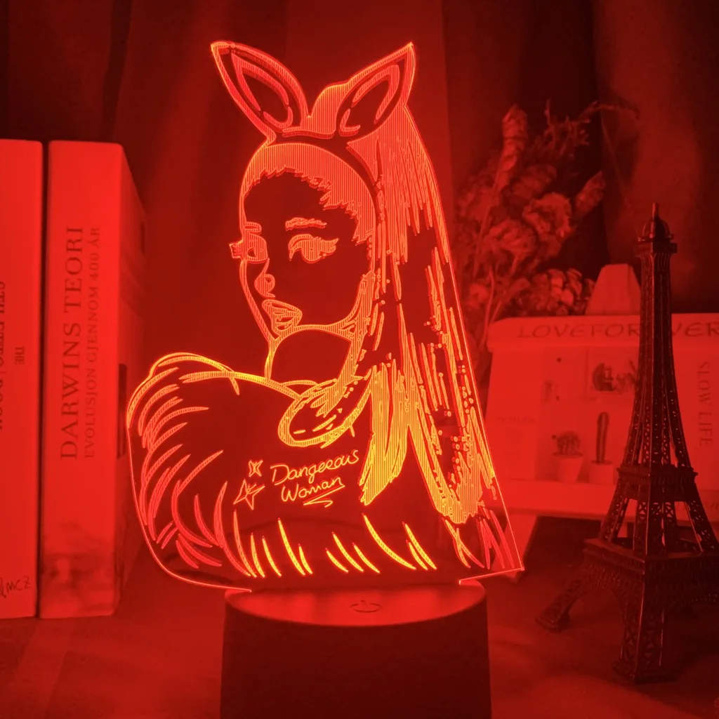 

Celebrity Singer Ariana Grande Night Light Led Touch Sensor Color Changing Nightlight for Fans Gift Adult Night Lamp Bedroom