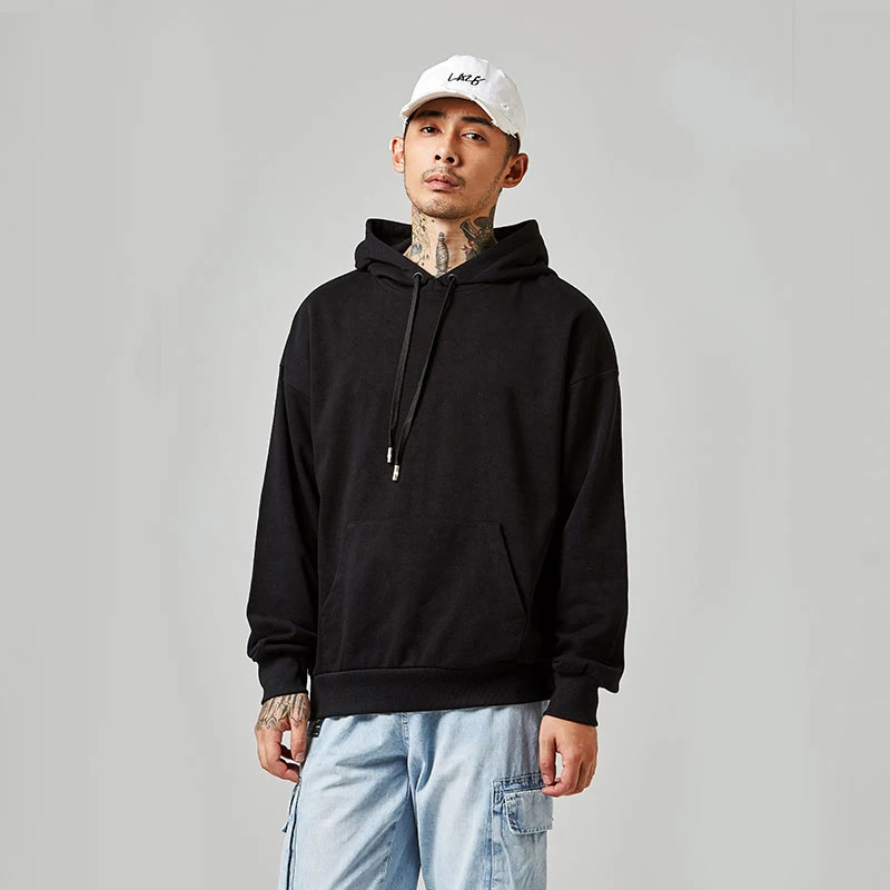 

Men's Hoodies Hip Hop Brand Hoodie Streetwear Long Sleeve Loose Fit Solid Mens Hoodies Sweatshirt Casual Men Clothes 2020