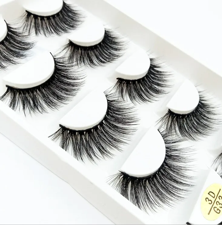 NEW 5 pairs 3D 100% mink lashes soft false eyelashes eye extension makeup 3d hair faux | Красота и здоровье