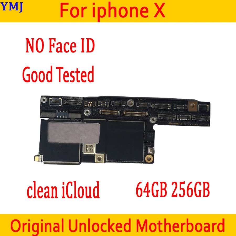 Для iphone X Оригинальная разблокированная материнская плата без распознавания лица, с системой IOS Clean iCloud для iphone X материнская плата 64 Гб 256 ГБ хорошо протестирована