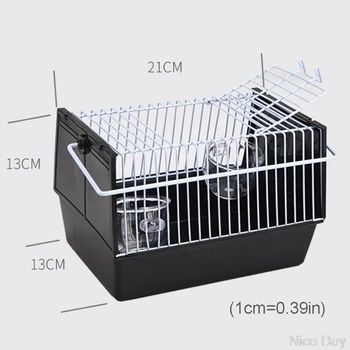 

Travel Bird Carrier Cage Wire Rectangular for Small Birds and Canaries Outdoor Ju03 20 Dropship