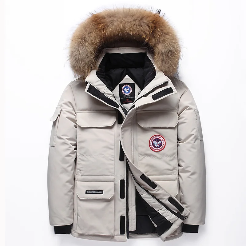 

New style down jacket for men and women warm coat for winter couple authentic white duck down