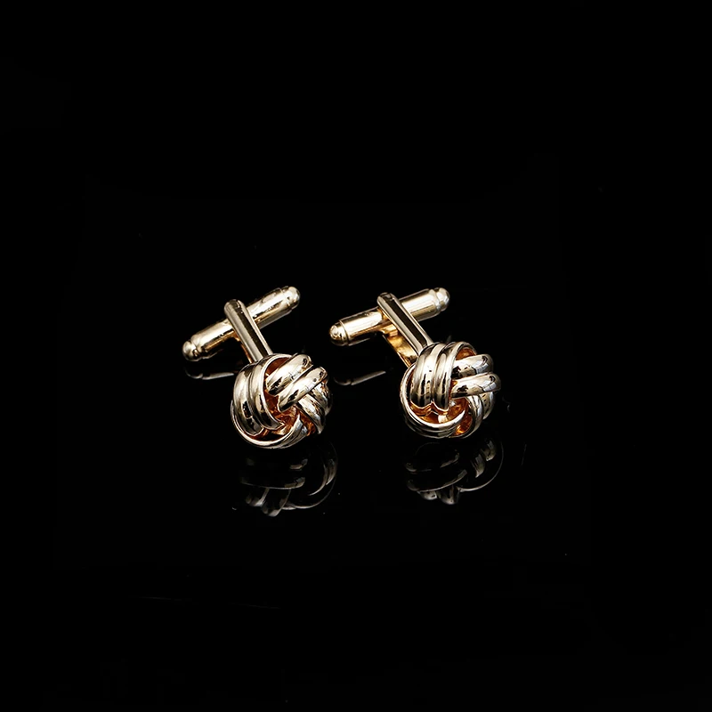 Crystal Cufflinks Golden Silver Black Color Round Ball for Men Jewelry Accessories Suit Gentleman