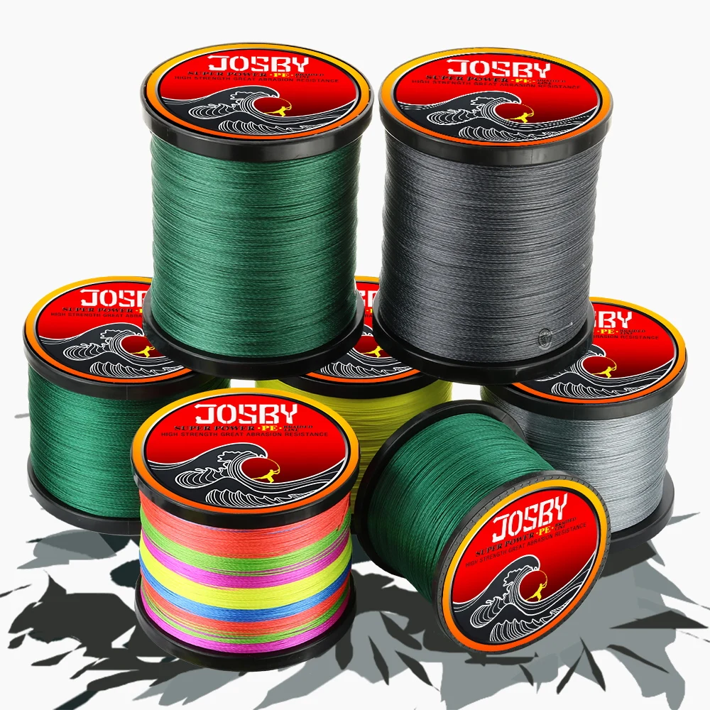 JOSBY 300 м 500 м 1000 м 8 нитей 10-78LB PE плетеный рыболовный провод Multifilament очень прочный рыболовный линия ЯПОНИЯ разноцветный