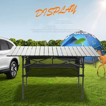 120x55x68 см Открытый Стол складной портативный Кемпинг квадратный складной столик больших размеров, для грилей алюминиевый стол из алюминиевого сплава Прочный Стол