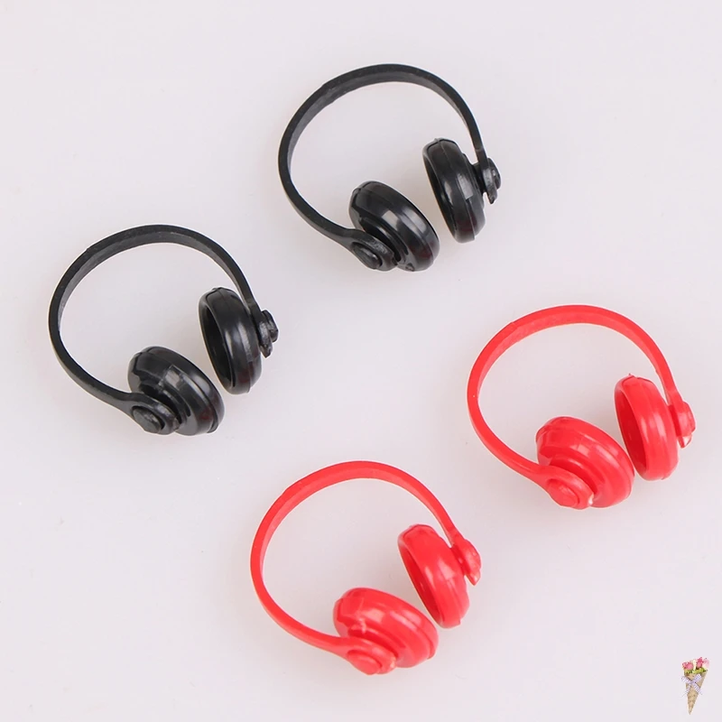 2Pcs 1:12 Plastic Wireless Earphone Doll House Decor Classic Toys Gift For Child Kids Dollhouse Miniatures Headphone | Игрушки и хобби