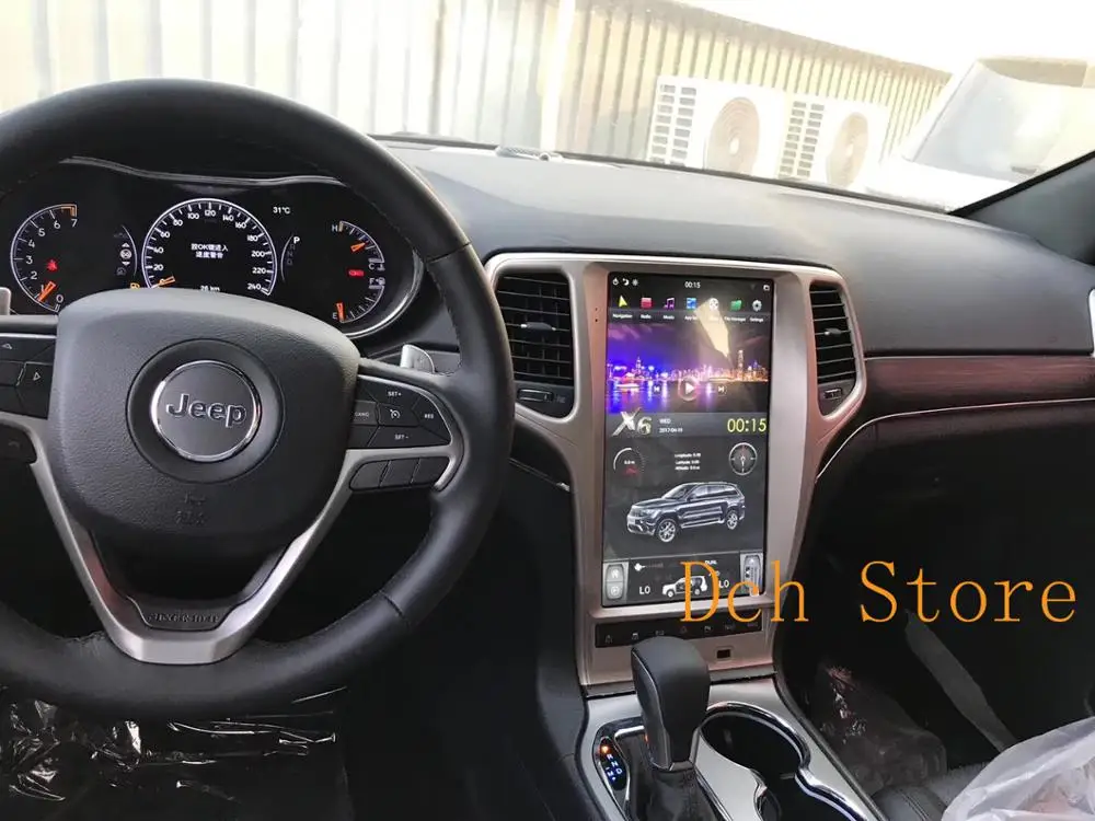13 6 дюймовый вертикальный экран Tesla Style Android 9 0 автомобильный DVD GPS плеер для Jeep Grand