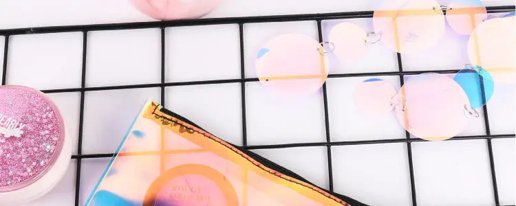 Transparent Symphony TPU Cosmetic Bag Ring-pull Carrying-Zipper Bag Simple Waterproof Cosmetics Gift Storage Bag