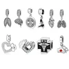 100% 925 Sterling Silver Brain Modeling Heart Hat Charm  Pendant Fits Original Designer  Charm Bracelets Jewelry Making 1