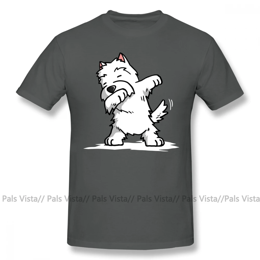 Westie футболка забавная Dabbing West Highland White Terrier Dog Мужская с короткими рукавами Пляжная