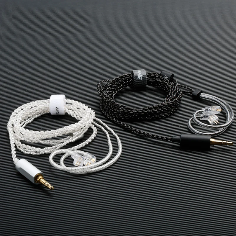 

3.5mm To 0.78 mm 2pin Earphone Cable Silver Plated Upgrade Cable Detachable Detach 2PIN Cable For KZ ACC TFZ