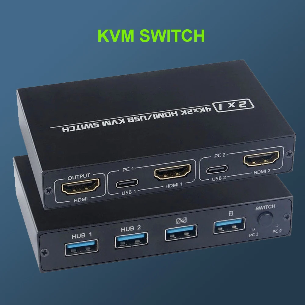 HDMI KVM переключатель 4 порта 4K USB VGA разветвитель для совместного использования
