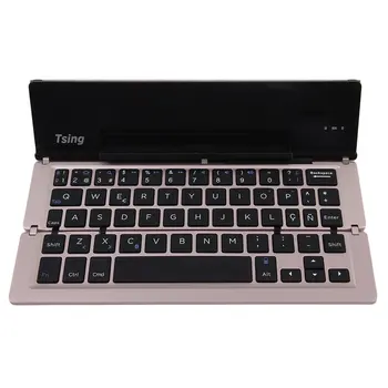 

F18 Folding Keyboard Foldable Aluminum Alloy Wireless Keyboard For Tablets Slim Keyboard Folding