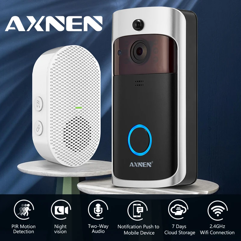 Видеозвонок AXNEN V5 беспроводной с HD-камерой и ИК-датчиком движения | Безопасность