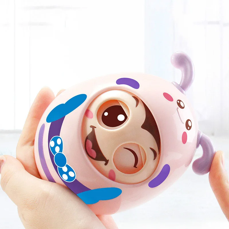 Мигающий неваляшка игрушка мультфильм круглая мигающая ранняя развивающая игрушка Детская Музыкальная погремушка игрушка для малышей зубной гель