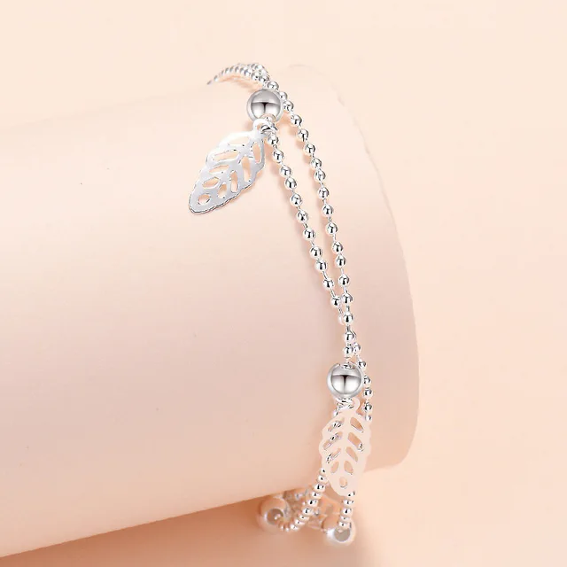 925 Sterling Silver Women Heart Bracelets On Hand Star Chain Bracelets For Girls Luxury Jewelry Jewellery Gifts For Women 3039