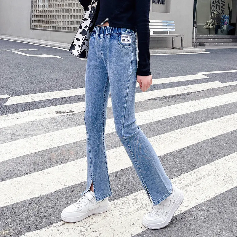 Girls Flare Jeans New Spring Casual 