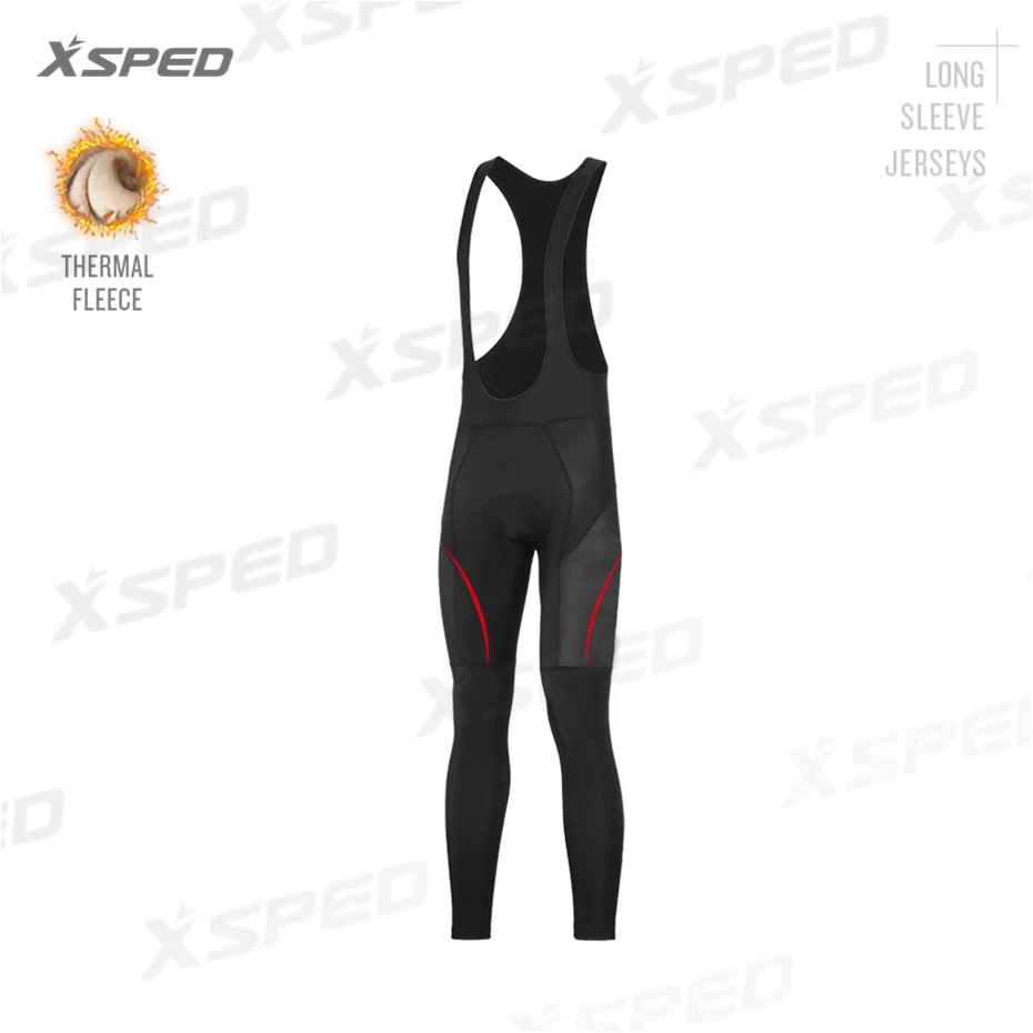 Bib Pants Зимняя одежда для велоспорта, комплект Джерси с длинным рукавом, одежда для велоспорта, термо флисовая одежда для триатлона, профессиональная одежда для велоспорта - Цвет: Bib Pants